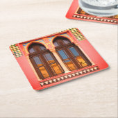 Roze Windows Photo Aangepaste Onderzetters (Schuin)