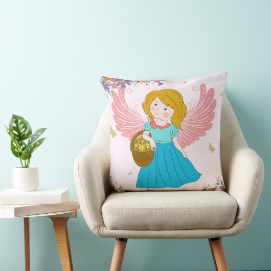 Roze Wings Decoratief Pillow Kussen (Stoel)
