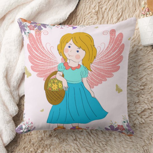 Roze Wings Decoratief Pillow Kussen (Deken)