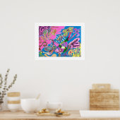 Roze winkel, 24x18 Abstracte kunst Poster (Keuken)