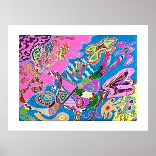 Roze winkel, 24x18 Abstracte kunst Poster (Voorkant)