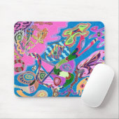 Roze winkel, Abstracte kunst Muismat (Met muis)