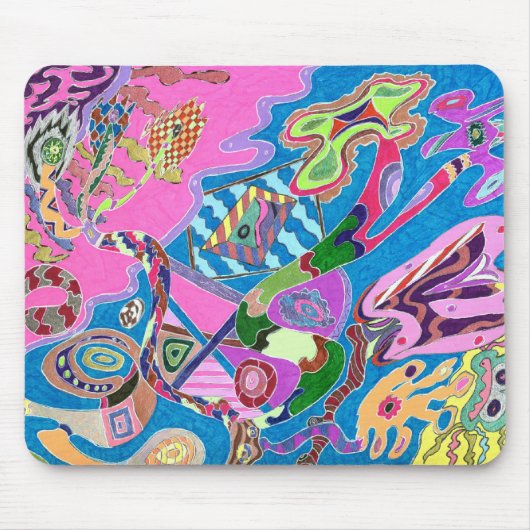 Roze winkel, Abstracte kunst Muismat (Voorkant)