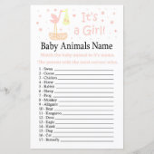 Roze winkelnest Baby Animals Name Game (Voorkant)