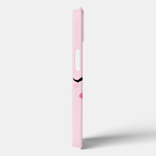 Roze Winking Kawaii Face iPad Mini Case (Achterkant / Rechts)