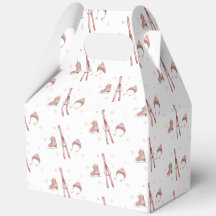 Roze Winter Après Bébé Ski Patroon Baby Shower 