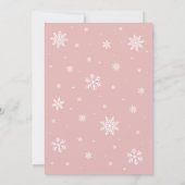 Roze Winter Baby Het is koud buiten Baby shower Kaart (Achterkant)