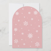 Roze Winter Baby Het is koud buiten Baby shower Kaart (Achterkant)