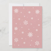 Roze Winter Baby Het is koud buiten Baby shower Kaart (Achterkant)