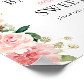 Roze Winter Baby shower Baby's zijn zoet Poster (Hoek)