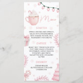 Roze Winter Baby Shower Menu (Voorkant)