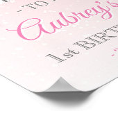 Roze winter Bevroren Gepersonaliseerd Welkomstteke Poster (Hoek)