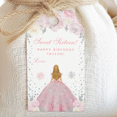 Roze Winter Blond Haar Prinses Zoet Zestien Cadeaulabel