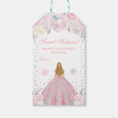 Roze Winter Blond Haar Prinses Zoet Zestien Cadeaulabel (Voorkant)