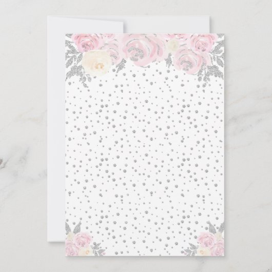 Roze Winter Blond Haar Prinses Zoet Zestien Kaart (Achterkant)