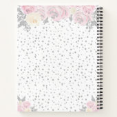 Roze Winter Blonde Haar Prinses Verjaardagsfeest Notitieboek (Achterkant)