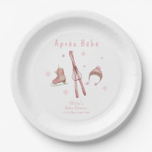 Roze Winter Bos Après Bébé Ski Baby Shower 