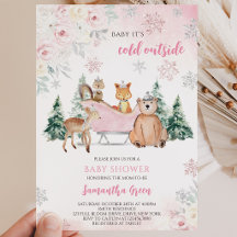 Roze Winter Bos Baby Shower