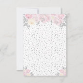 Roze Winter Bruin Haar Prinses Zoet Zestien RSVP Kaartje (Achterkant)