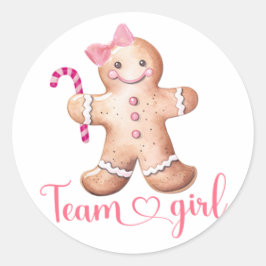 Roze Winter Cookie Team Meisje Sticker