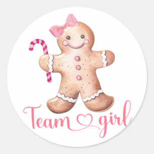 Roze Winter Cookie Team Meisje Sticker