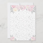 Roze Winter Donkere Huid Prinses Verjaardagsfeest Kaart (Achterkant)