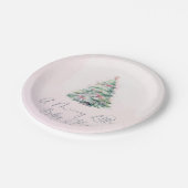 Roze winter Een vrolijk klein baby shower Papieren Bordje (Gekanteld)