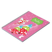 Roze Winter Fairy Aangepaste Naam Notitieboek (Linkerzijde)