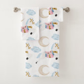 Roze winter feestdagen kinder paard bad handdoek (Insitu)