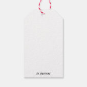 Roze Winter Ghost Seizoen Groeten Cadeaulabel (Achterkant)