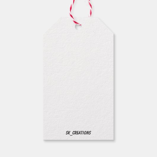 Roze Winter Ghost Seizoen Groeten Cadeaulabel (Achterkant)