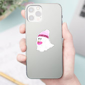 Roze Winter Ghost Sticker (Telefoon)