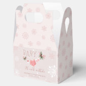 Roze winter Het is koud buiten Baby shower Bedankdoosjes (Geopend)