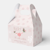 Roze winter Het is koud buiten Baby shower Bedankdoosjes (Voorkant Zijde)