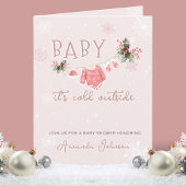 Roze winter is koud buiten het Baby shower