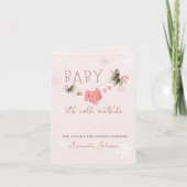 Roze winter is koud buiten het Baby shower (Voorkant)