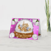 Roze winter kaart (Voorkant)