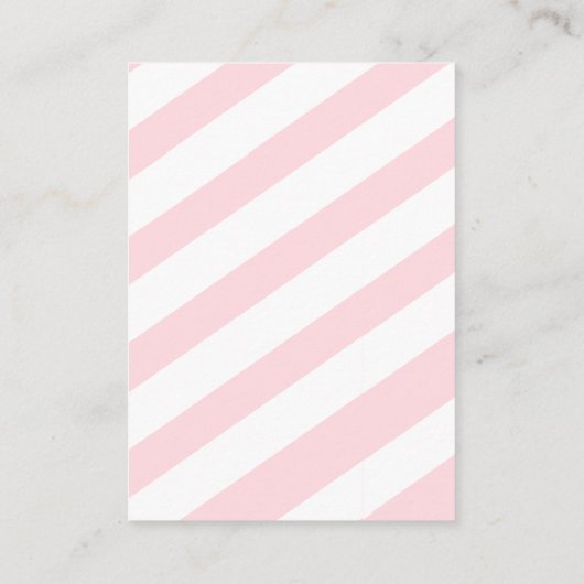 Roze Winter Kerst Baby shower Boeken voor Baby Informatiekaartje (Achterkant)