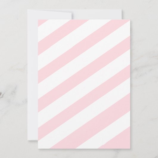 Roze Winter Kerstboom Baby shower Bingo spel Kaart (Achterkant)