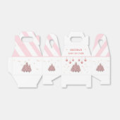 Roze Winter Kerstboom Santa Baby shower Bedankdoosjes (Uitgevouwen)