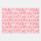 Roze Winter Kerstmis Inpakpapier Vel (Voorkant)