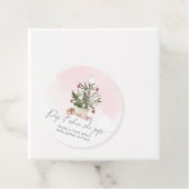 Roze Winter Knal het als ze ploft baby shower Bedankjes Labels (In situ)