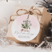 Roze Winter Knal het als ze ploft baby shower