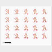 Roze Winter Koekje Team Meisje Sticker (Vel)