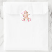 Roze Winter Koekje Team Meisje Sticker (Tas)