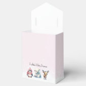 Roze Winter Koud Buiten Meisje Baby shower Bedankdoosjes (Geopend)