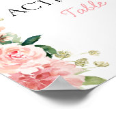 Roze Winter Meisje Baby shower Activiteit Tafel Te Poster (Hoek)