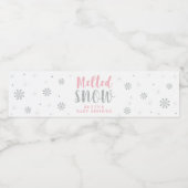 Roze Winter Meisje Baby shower Waterflesetiket Waterfles Etiket (Enkel label)