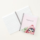 Roze Winter Mijn Zwangerschapspinguïn Journal Notitieboek (Binnen)