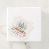 Roze Winter Nederland eerste verjaardagsfeestje Bedankjes Labels (In situ)